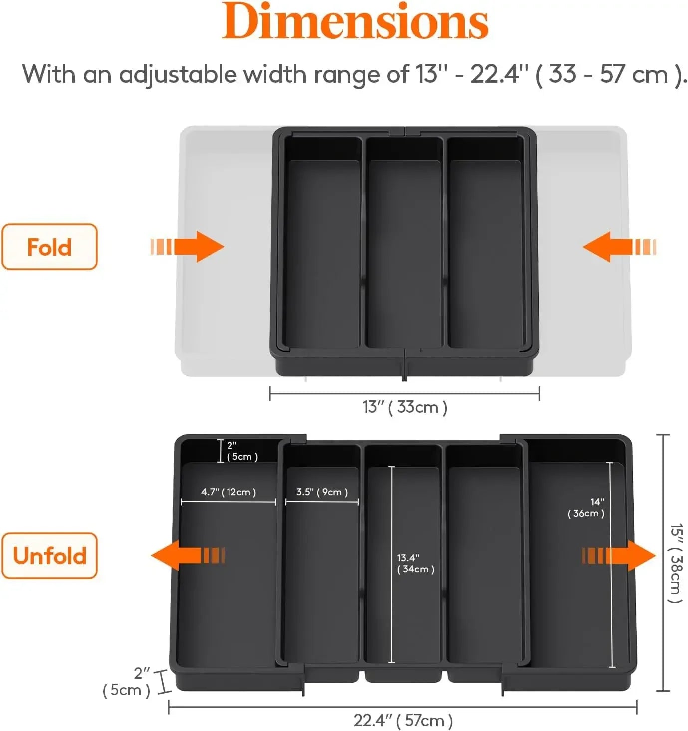 Organizador de Cajones para Cubiertos de Cocina – Expandible, Ajustable y Funcional
