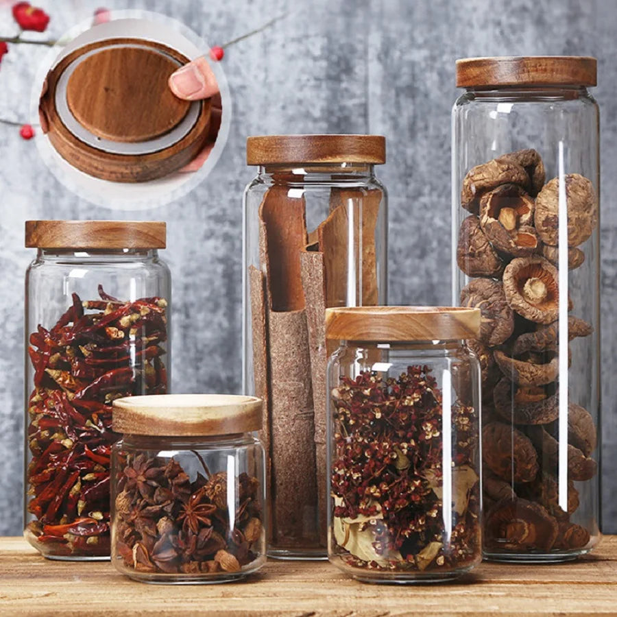 Frasco de Vidrio con Tapa Hermética – Ideal para Café, Azúcar, Arroz y Más