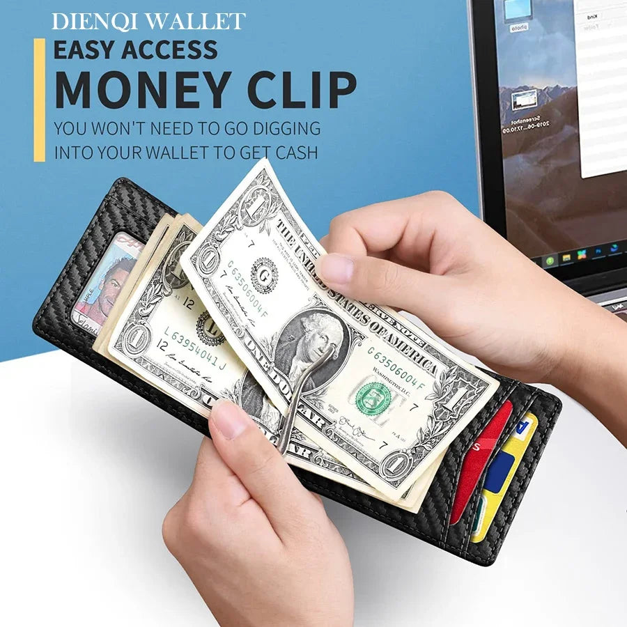 Billetera Inteligente Slim – Tarjetero de Cuero Sintético