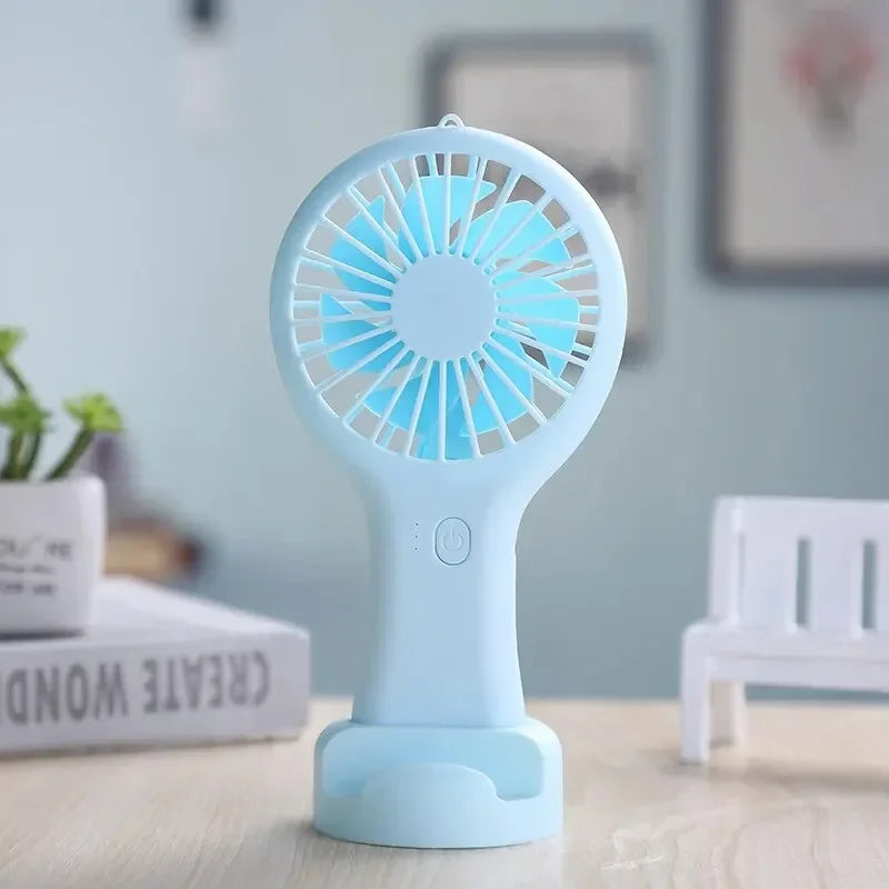 Ventilador Portátil de Mano USB Recargable con 3 Velocidades – Mini y Silencioso