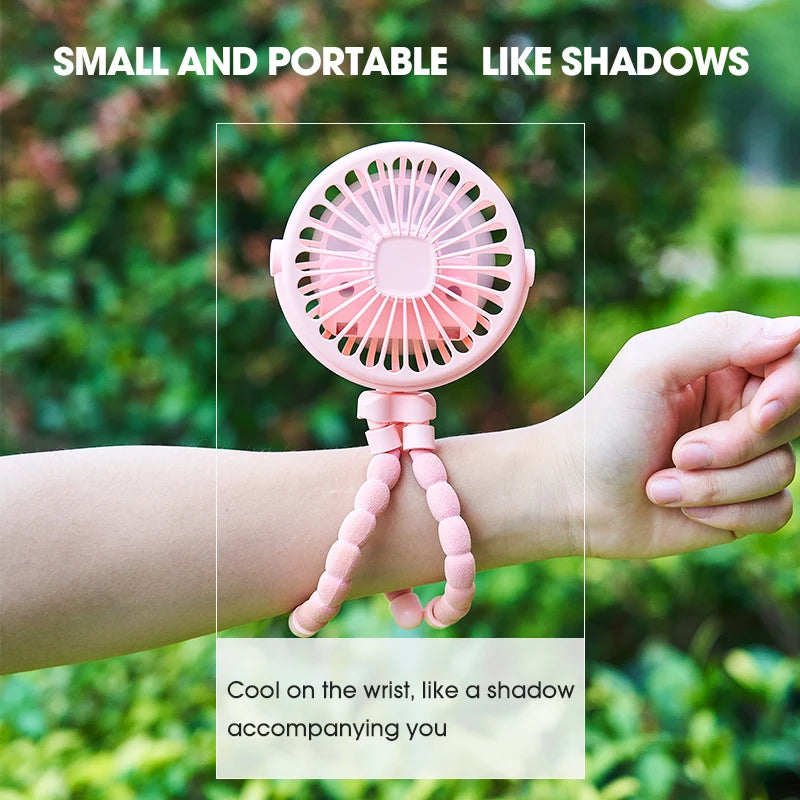 Ventilador Portátil Plegable Pulpo 5 en 1 – Silencioso, Flexible y Multifuncional