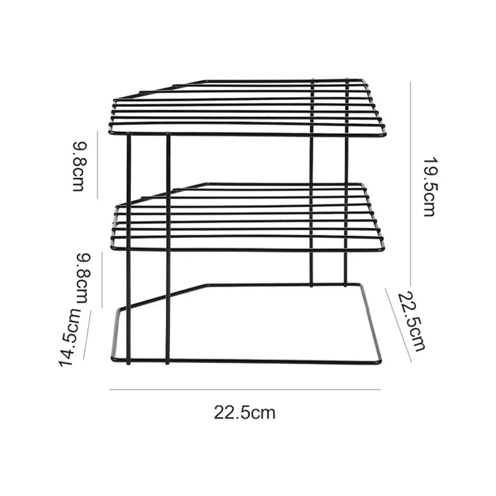 Estante Esquinero para Almacenamiento de Cocina – Organizador Extraíble de 3 Niveles