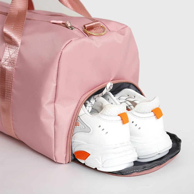 Bolsa de gimnasio para mujer con compartimento para zapatos – Yoga y viaje