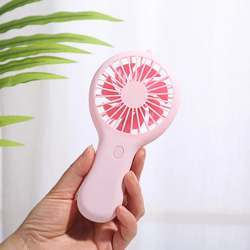 Ventilador Portátil de Mano USB Recargable con 3 Velocidades – Mini y Silencioso