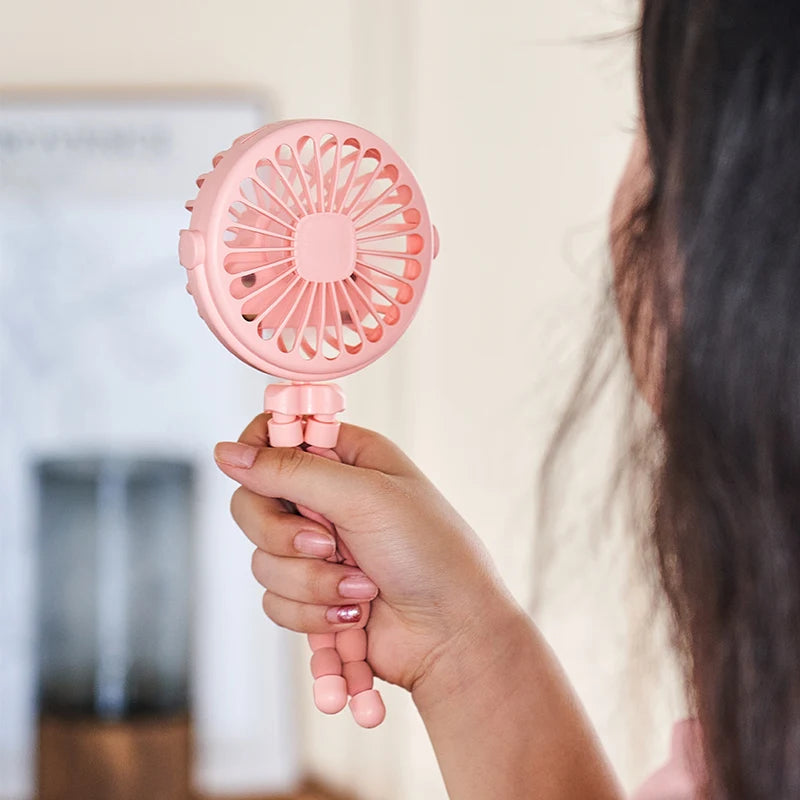 Ventilador Portátil Plegable Pulpo 5 en 1 – Silencioso, Flexible y Multifuncional