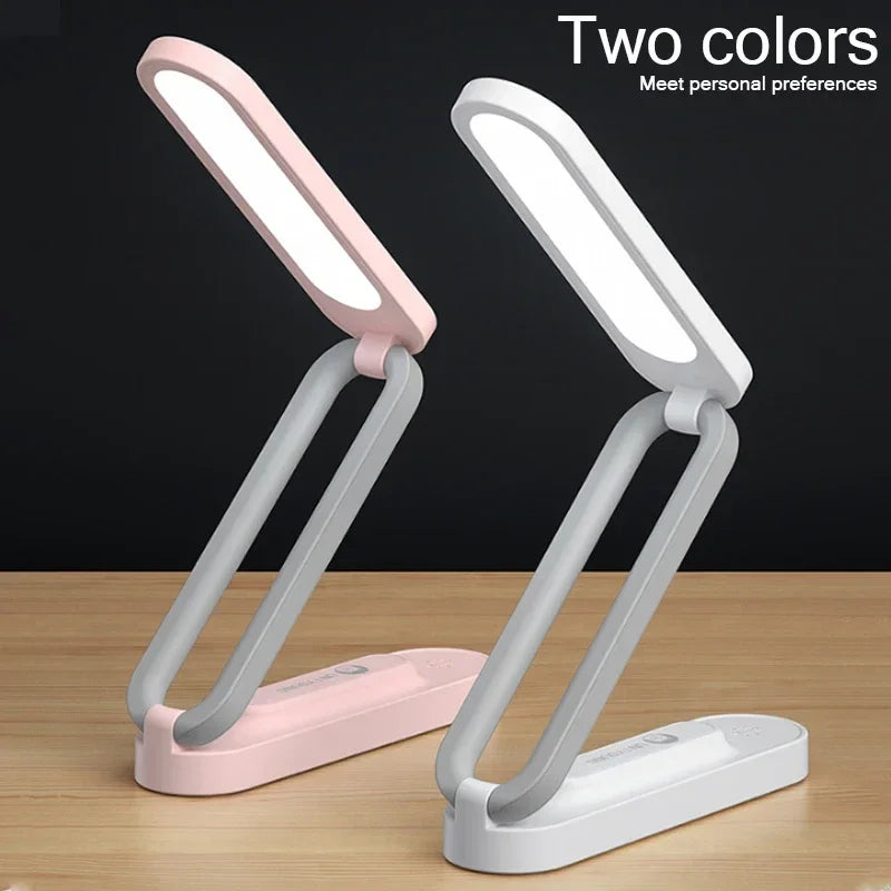Lámpara LED de escritorio plegable con luz regulable y carga USB