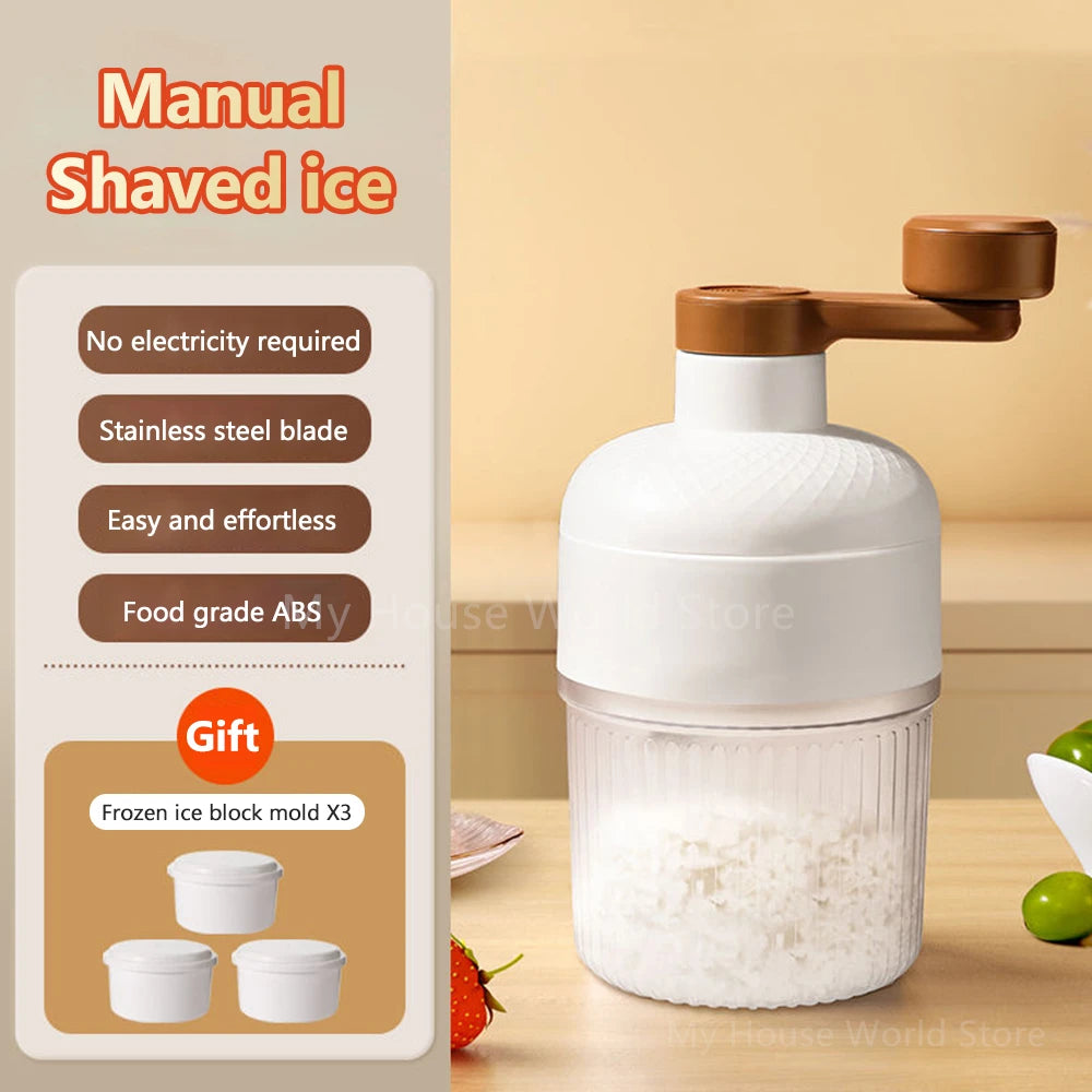 Mini Trituradora de Hielo Manual Portátil – Ideal para Granizados y Batidos Caseros
