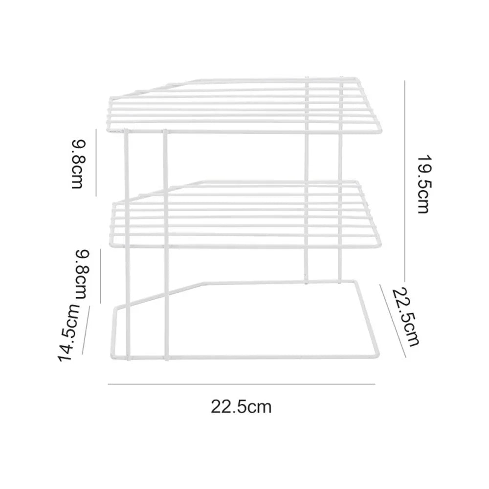 Estante Esquinero para Almacenamiento de Cocina – Organizador Extraíble de 3 Niveles