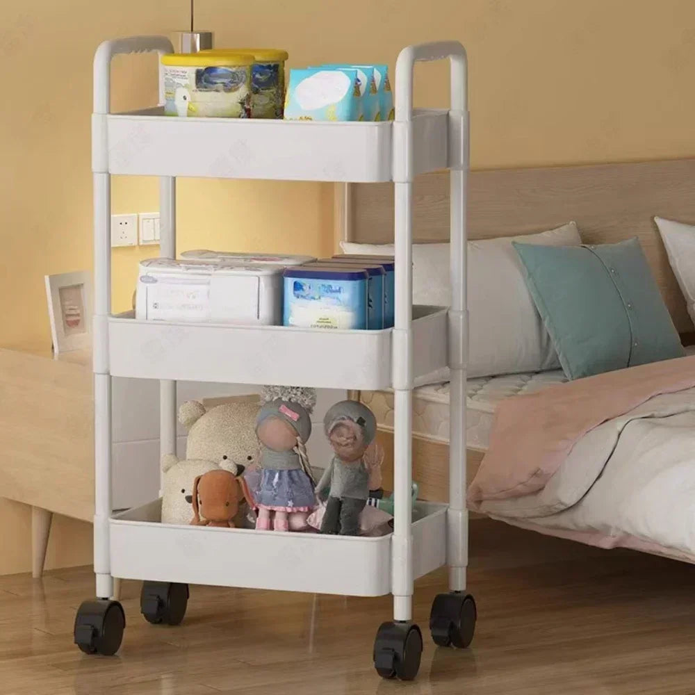 Carrito organizador de cocina con ruedas – Estantería móvil multifuncional hogar
