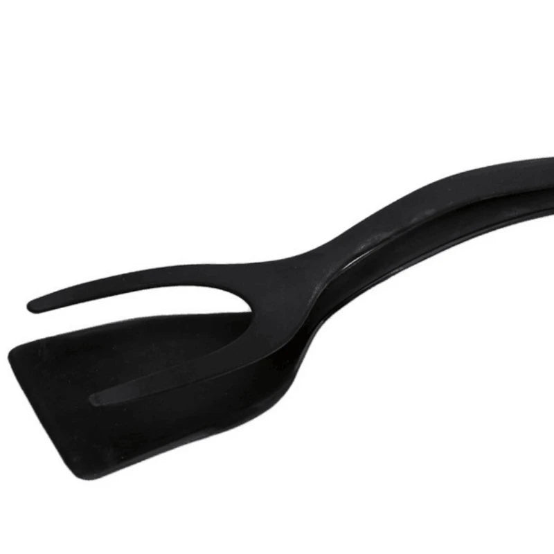 Espátula y pinza 2 en 1 de silicona para cocina antiadherente