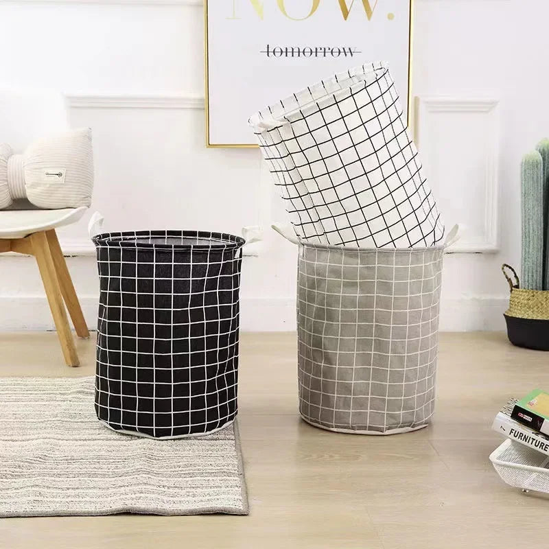 Cesto de Lavandería Plegable de Gran Capacidad - Organizador Impermeable de Algodón y Lino