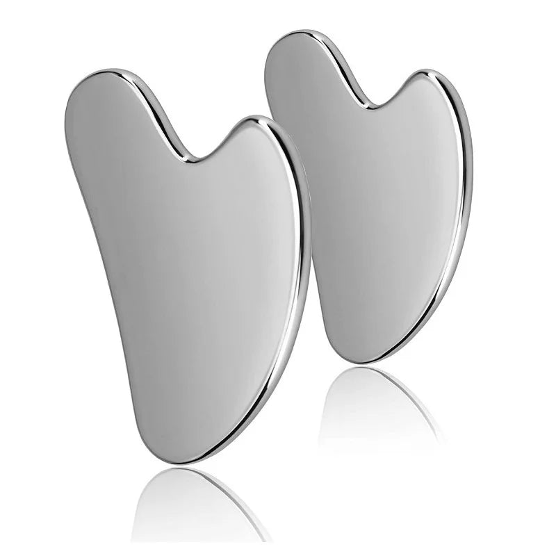 Masajeador Gua Sha de Acero Inoxidable – Placa de Raspado Facial y Corporal