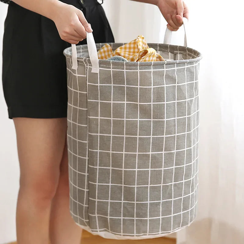 Cesto de Lavandería Plegable de Gran Capacidad - Organizador Impermeable de Algodón y Lino