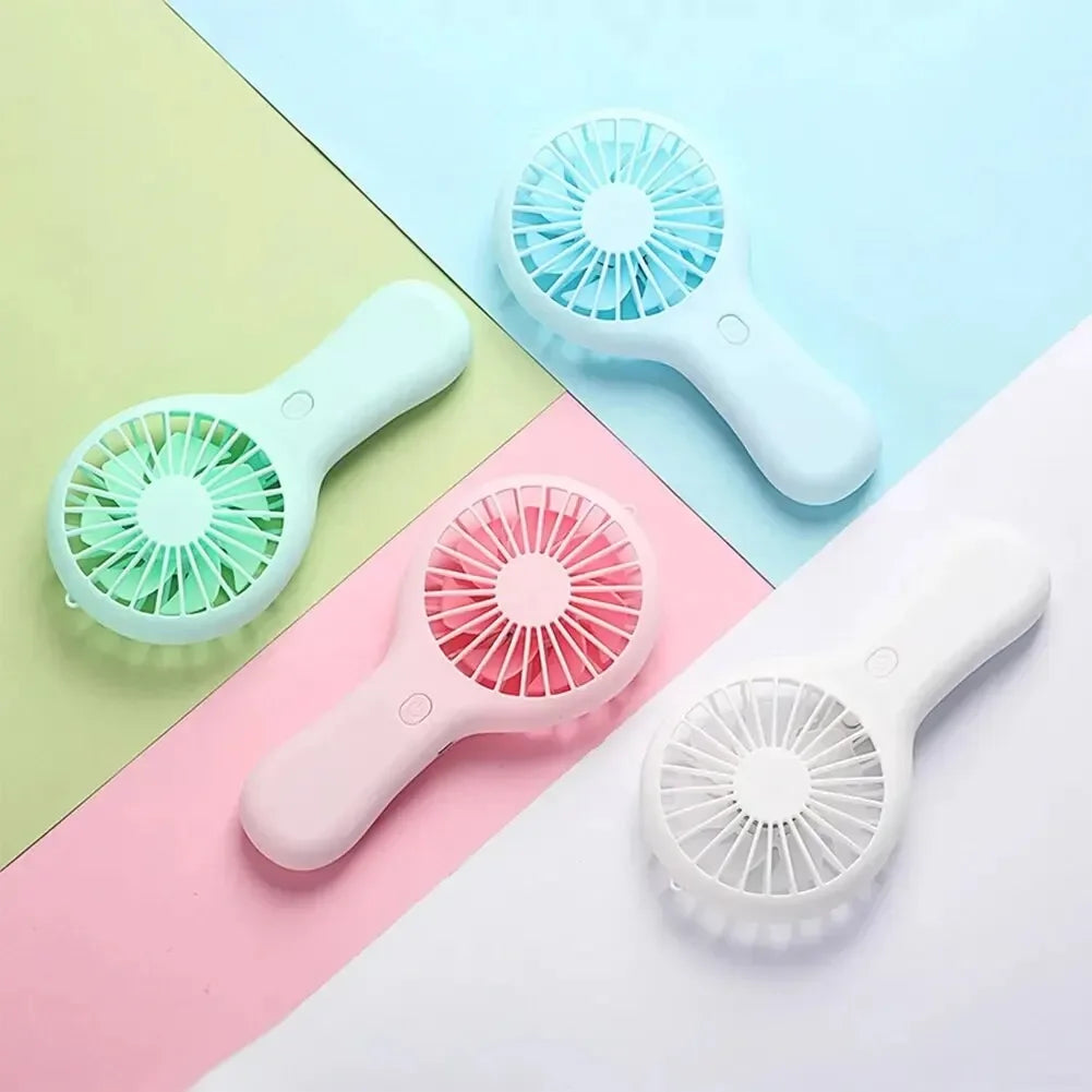 Ventilador Portátil de Mano USB Recargable con 3 Velocidades – Mini y Silencioso
