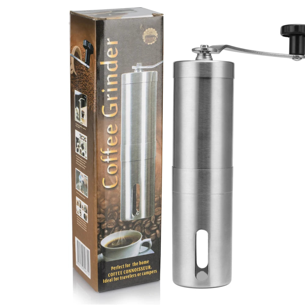 Molinillo de café manual de acero inoxidable para granos recién molidos