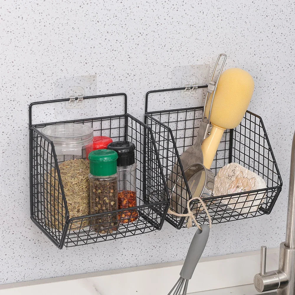 Estante de cocina montado en pared para frutas, verduras y especias