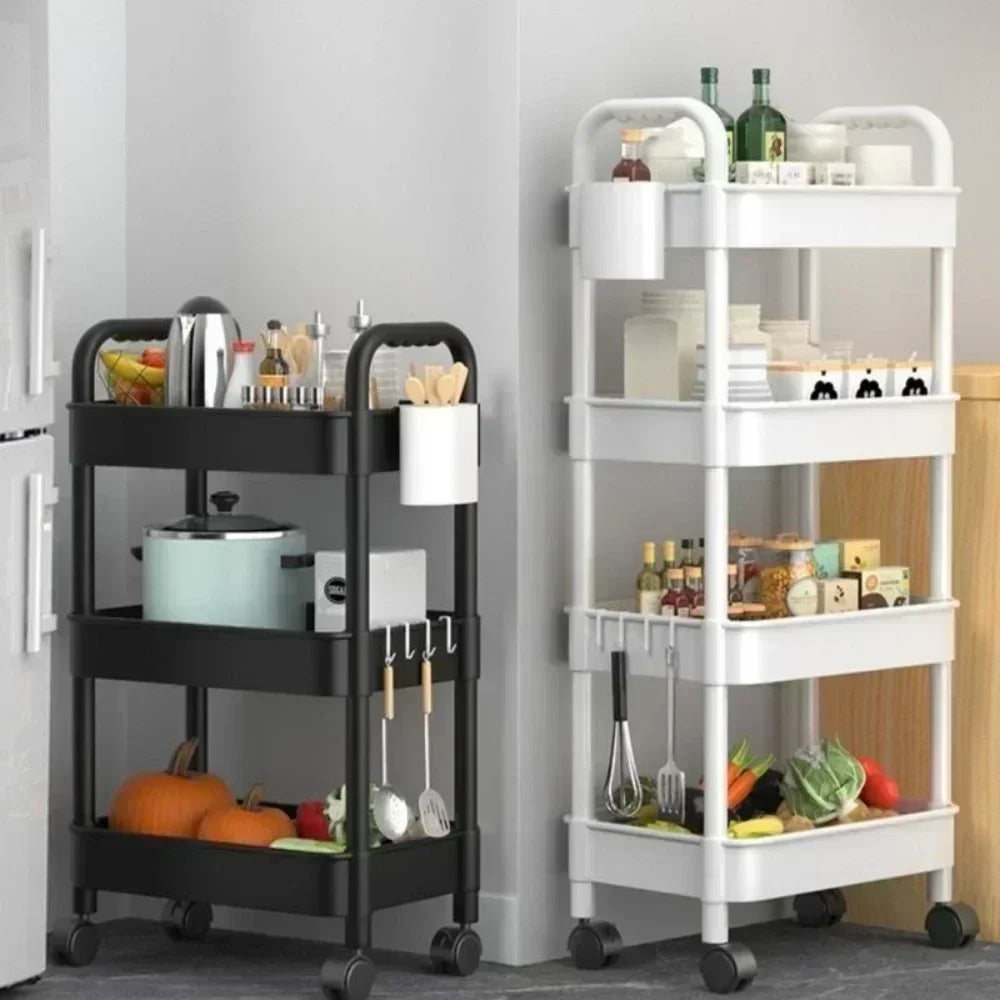 Carrito organizador de cocina con ruedas – Estantería móvil multifuncional hogar