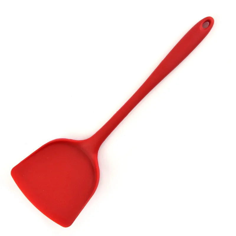 Espátula y pinza 2 en 1 de silicona para cocina antiadherente