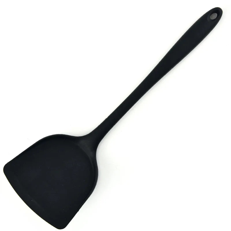 Espátula y pinza 2 en 1 de silicona para cocina antiadherente