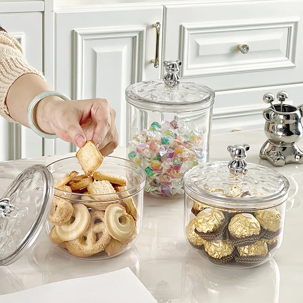 Tarros Transparentes con Tapa para Alimentos – Café, Té, Azúcar y Más