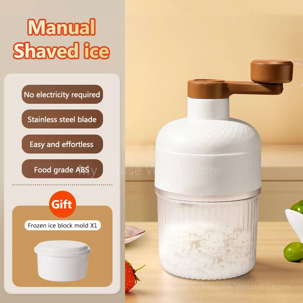 Mini Trituradora de Hielo Manual Portátil – Ideal para Granizados y Batidos Caseros
