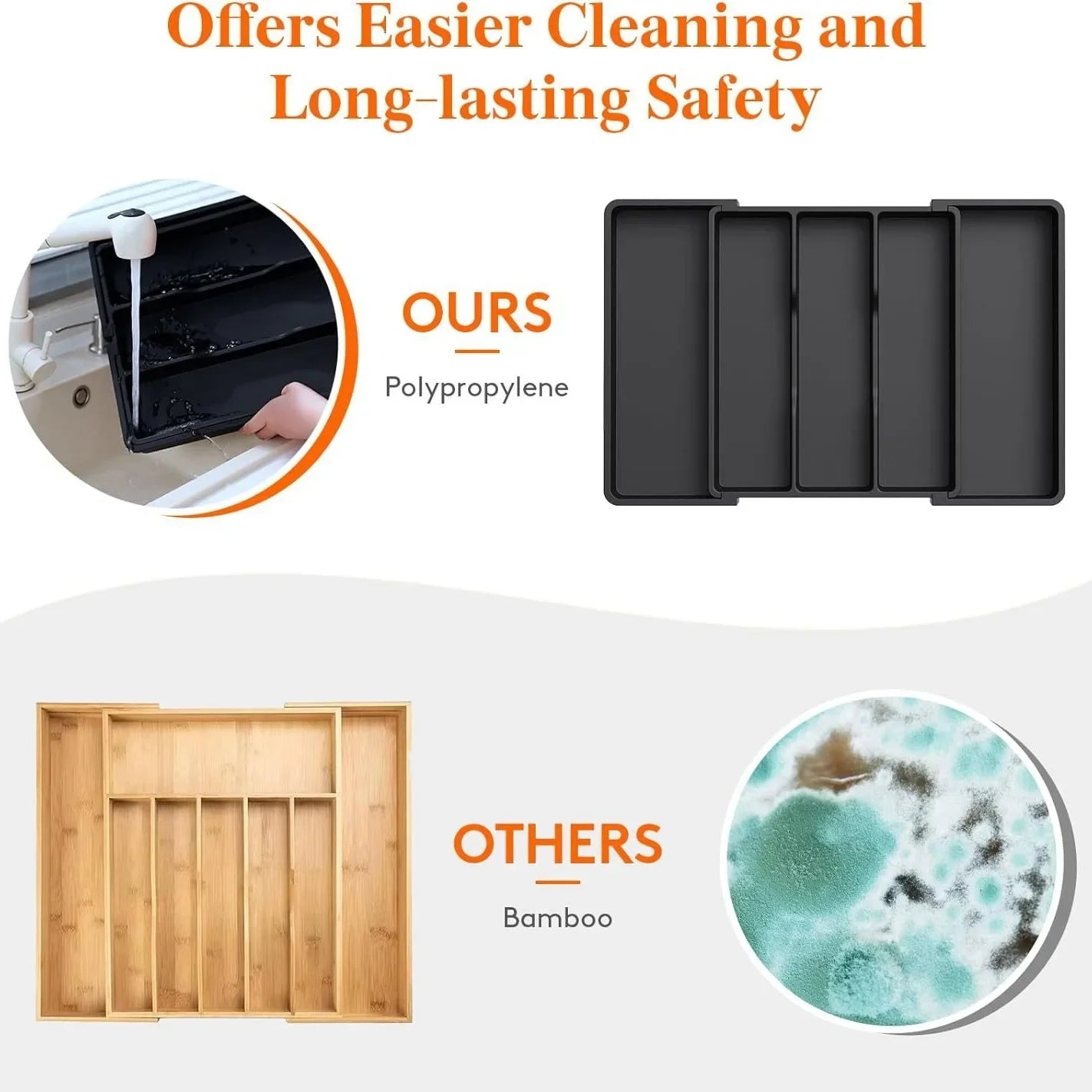 Organizador de Cajones para Cubiertos de Cocina – Expandible, Ajustable y Funcional