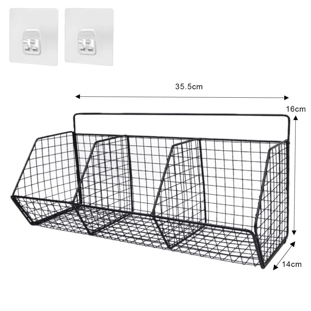 Estante de cocina montado en pared para frutas, verduras y especias