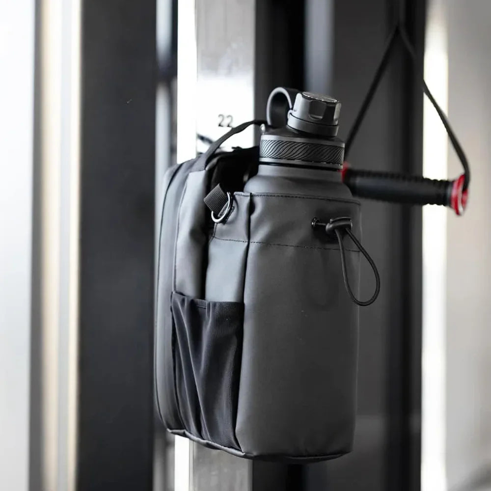Bolsa bandolera magnética para botellas – Ideal para gimnasio y viajes