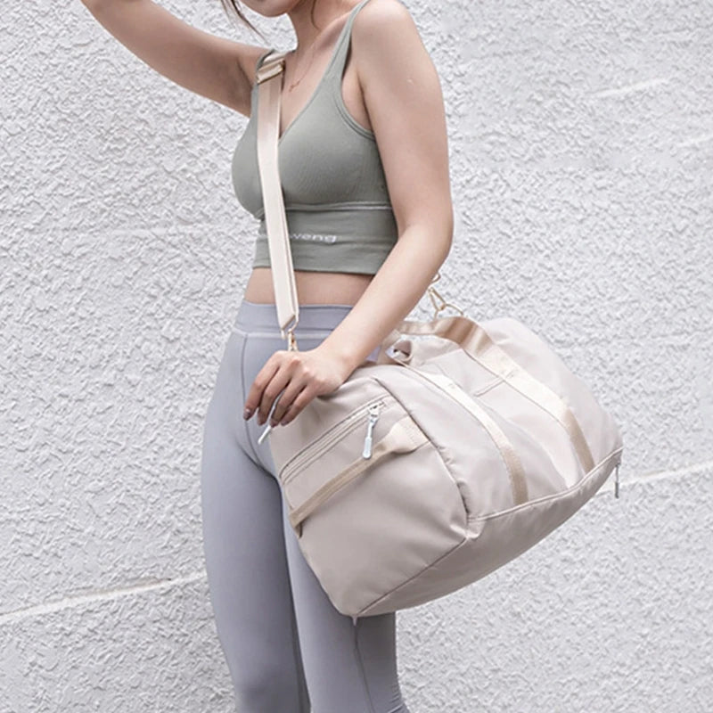 Bolsa de gimnasio para mujer con compartimento para zapatos – Yoga y viaje