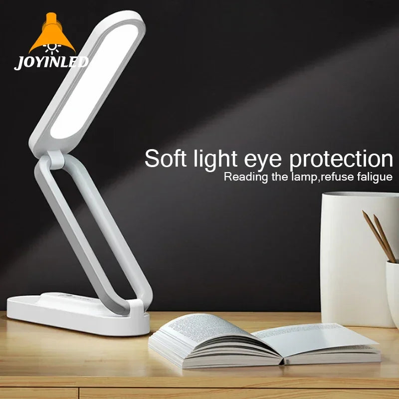 Lámpara LED de escritorio plegable con luz regulable y carga USB