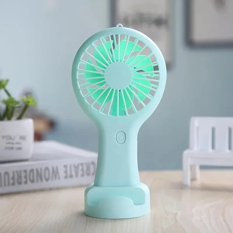 Ventilador Portátil de Mano USB Recargable con 3 Velocidades – Mini y Silencioso