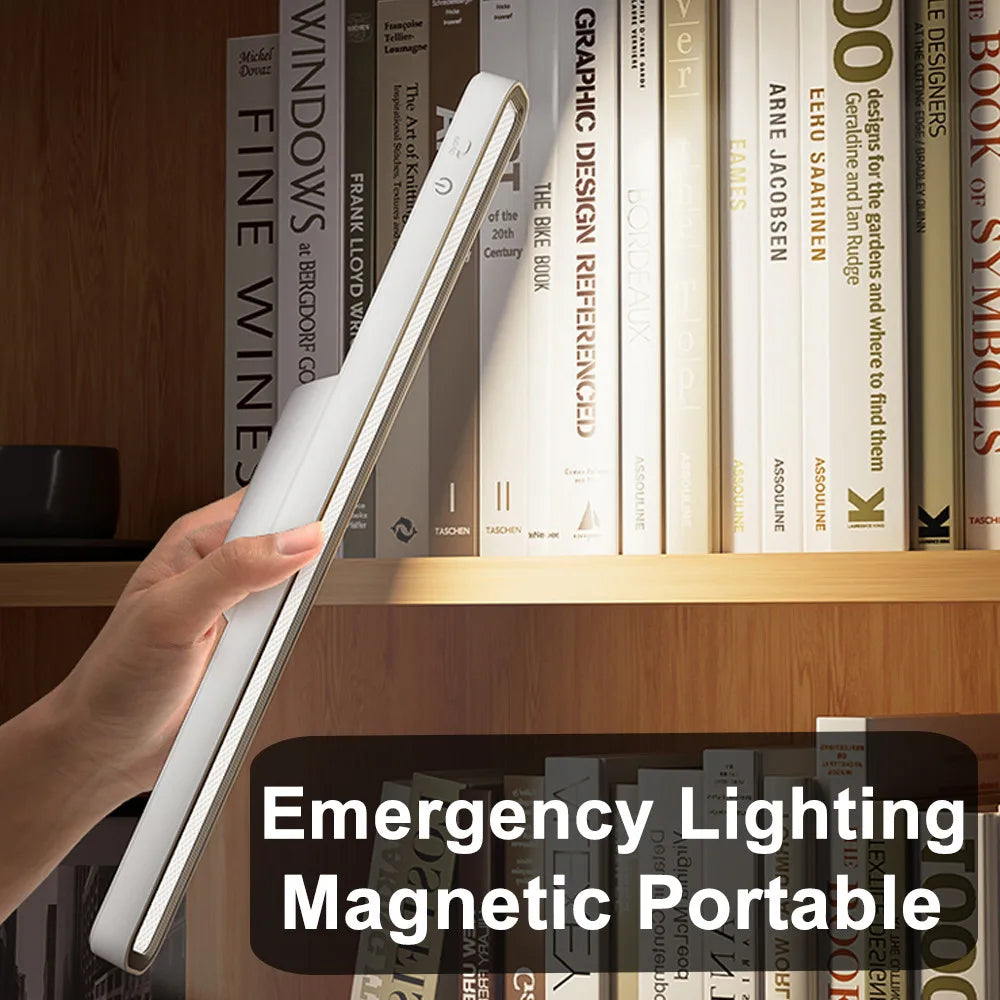 Lámpara de Escritorio LED Magnética Recargable USB – Luz Regulable 3 Tonos