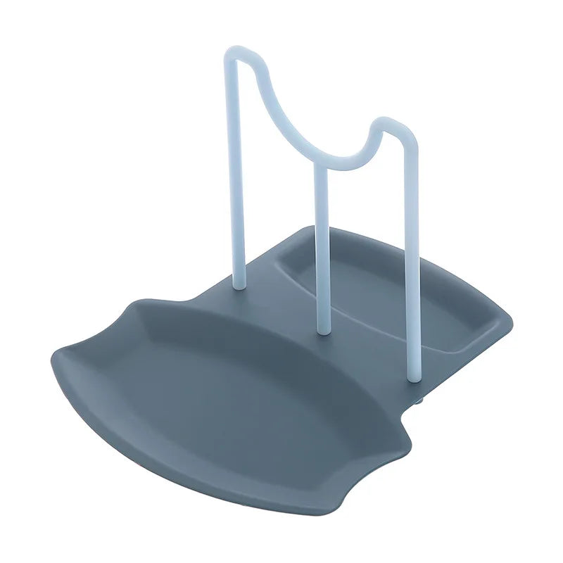 Organizador de cocina multifuncional 5 en 1 – Soporte antideslizante para tapa, espátula, cuchara, platos y utensilios