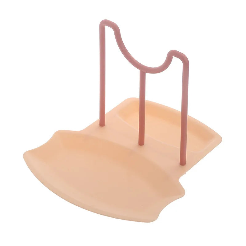 Organizador de cocina multifuncional 5 en 1 – Soporte antideslizante para tapa, espátula, cuchara, platos y utensilios
