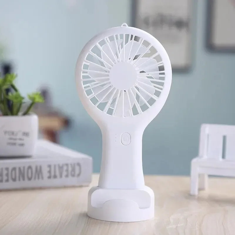 Ventilador Portátil de Mano USB Recargable con 3 Velocidades – Mini y Silencioso