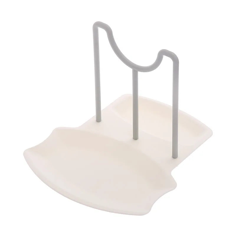 Organizador de cocina multifuncional 5 en 1 – Soporte antideslizante para tapa, espátula, cuchara, platos y utensilios