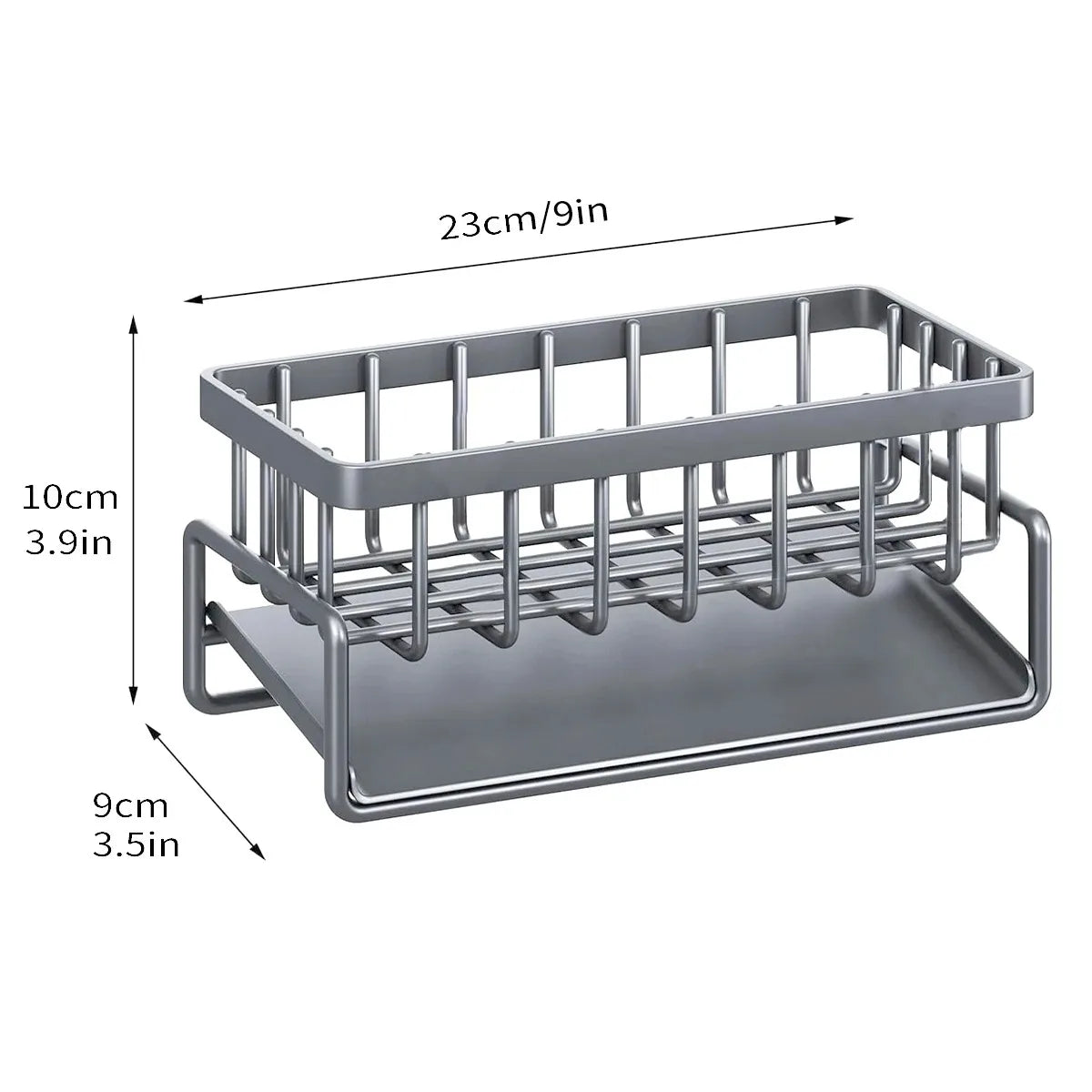 Organizador de fregadero 4 en 1 con escurridor, toallero y soporte