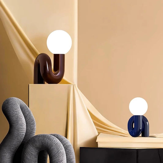 Lámpara de escritorio nórdica minimalista de vidrio para dormitorio o estudio