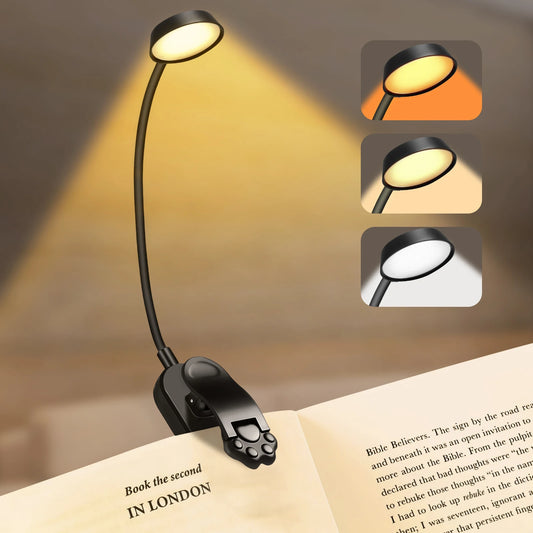Lámpara LED Inalámbrica con Clip y Cuello Flexible –Recargable y Portátil