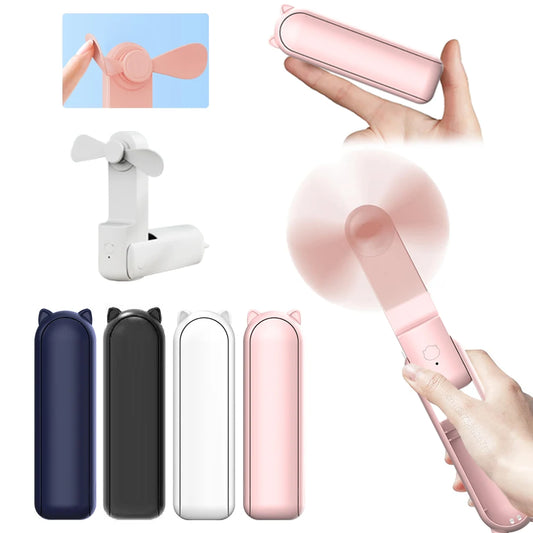 Mini ventilador portátil USB recargable con banco de energía 2000mAh