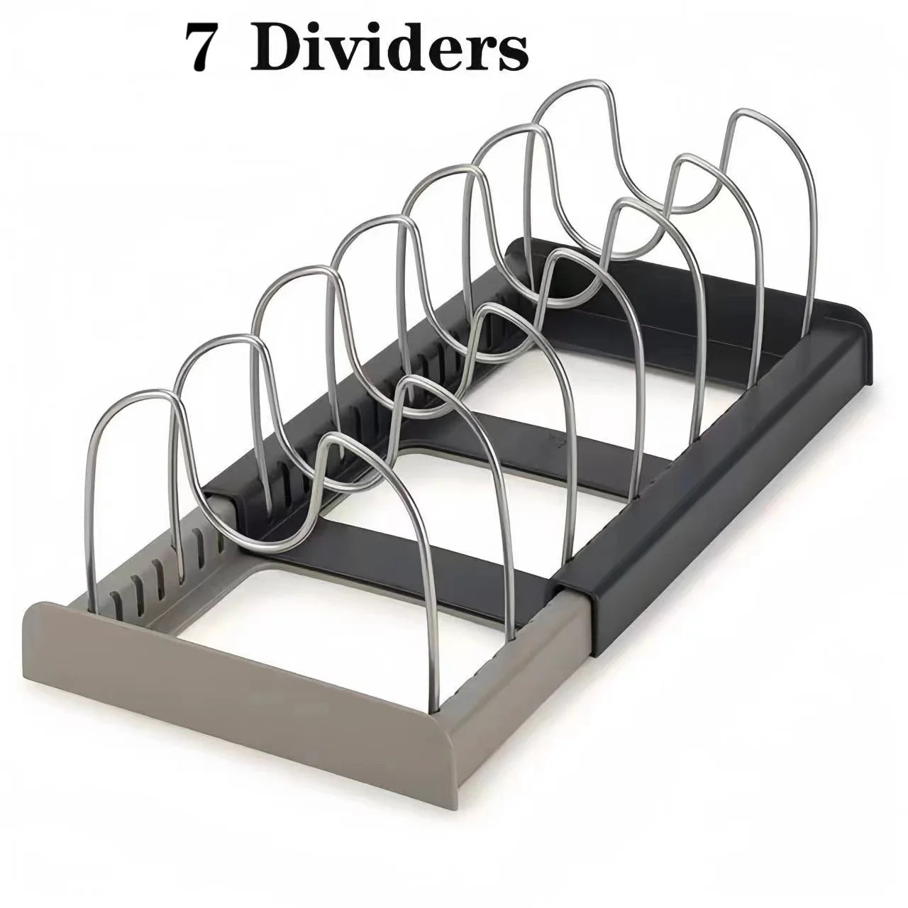Estante Organizador Expandible para Cocina – Almacenamiento de Acero Inoxidable para Ollas, Sartenes y Utensilios