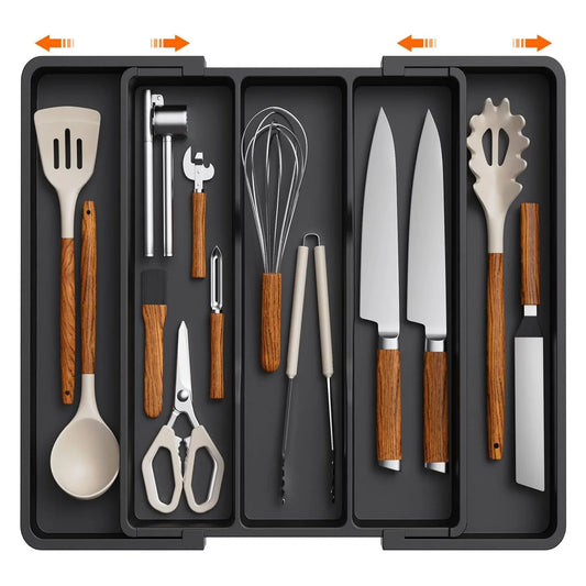 Organizador de Cajones para Cubiertos de Cocina – Expandible, Ajustable y Funcional