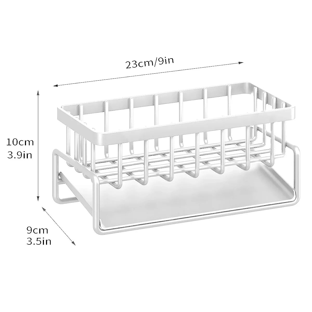 Organizador de fregadero 4 en 1 con escurridor, toallero y soporte