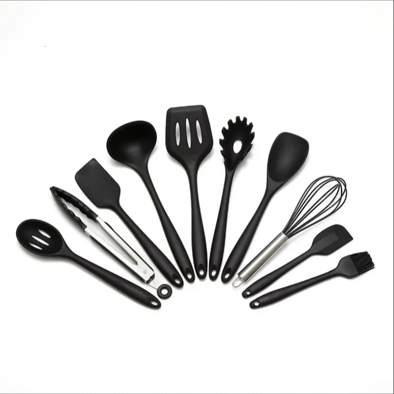 Juego de utensilios de cocina de silicona 10 piezas resistentes al calor