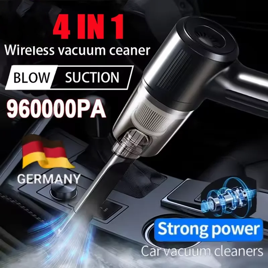 Mini Aspirador Portátil Inalámbrico para Coche - Succión y Soplado de Alta Potencia