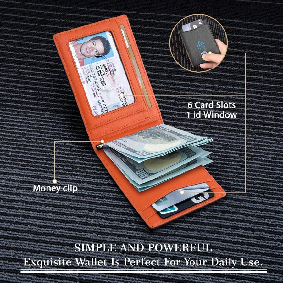 Billetera Inteligente Slim – Tarjetero de Cuero Sintético