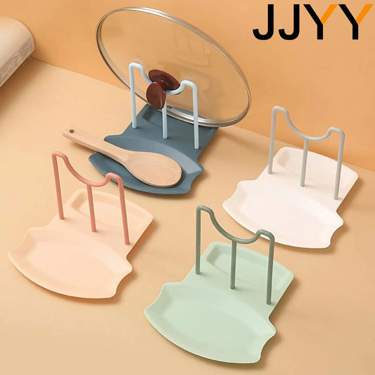 Organizador de cocina multifuncional 5 en 1 – Soporte antideslizante para tapa, espátula, cuchara, platos y utensilios